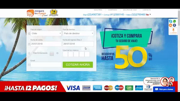 Cómo cotizar y ver las coberturas de tu seguro de viaje